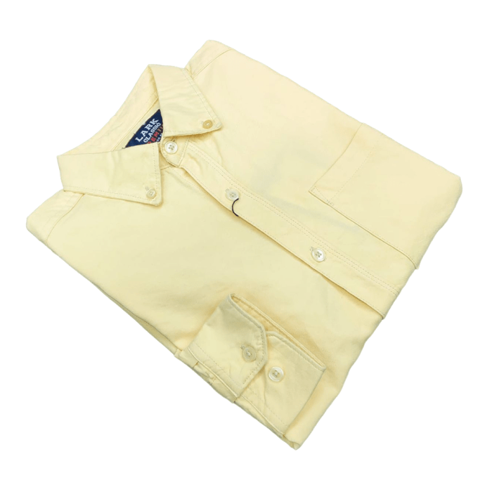 Light yellow mens dress shirt