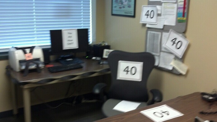 How to decorate an office for 40th birthday