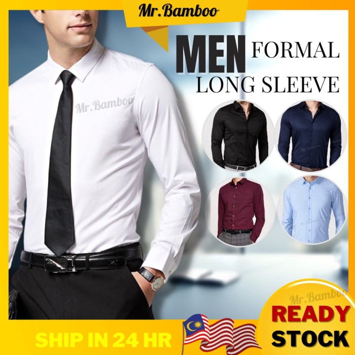 Men's gray long sleeve dress shirt