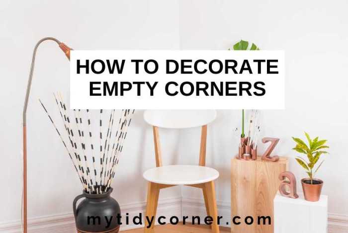 How to decorate a corner of a room