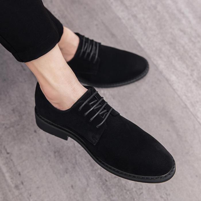 Mens flat black dress shoes