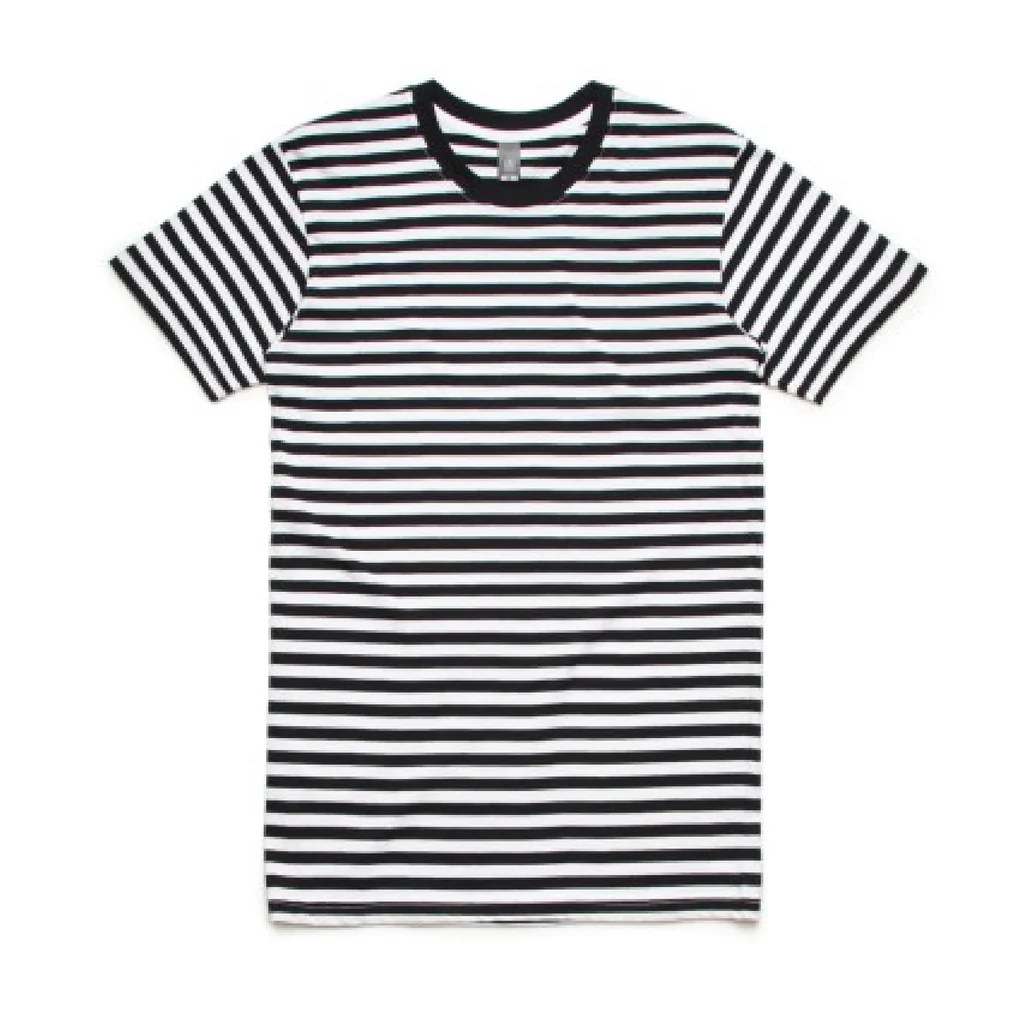 Mens black white striped dress shirt