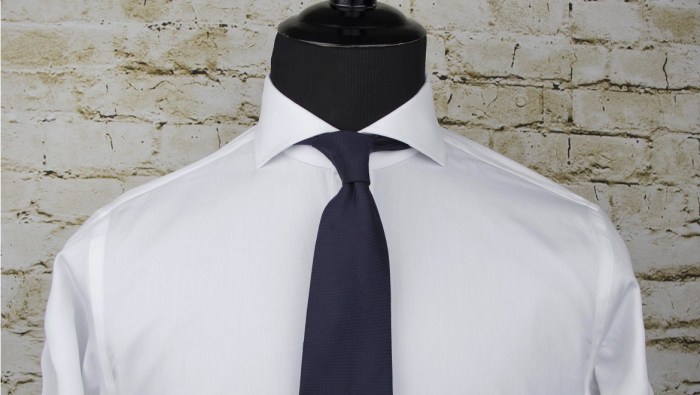 Mens cutaway collar dress shirt