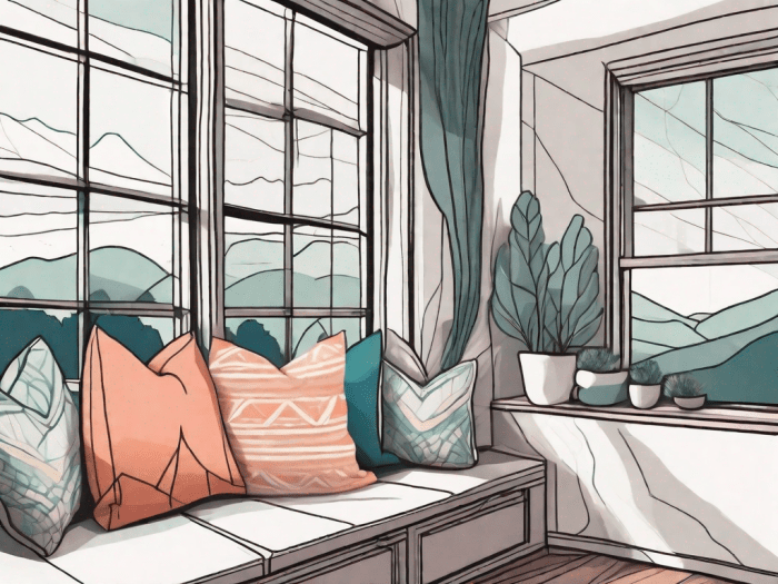 How to decorate a window seat with pillows