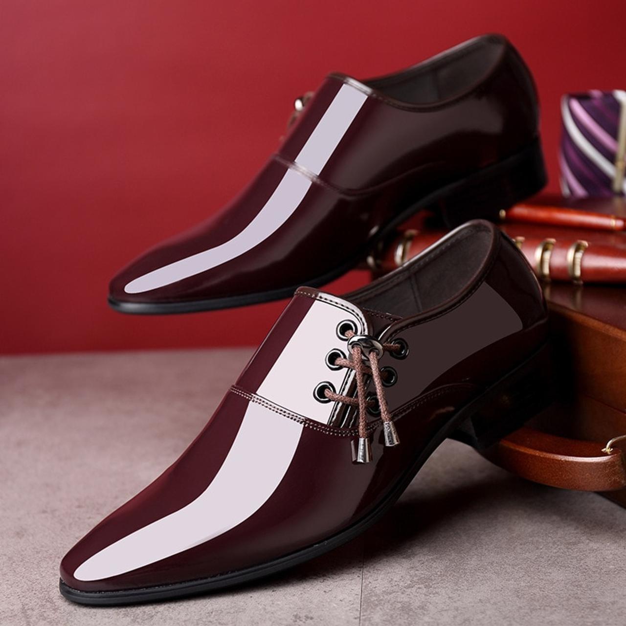 Mens patent leather dress shoes uk