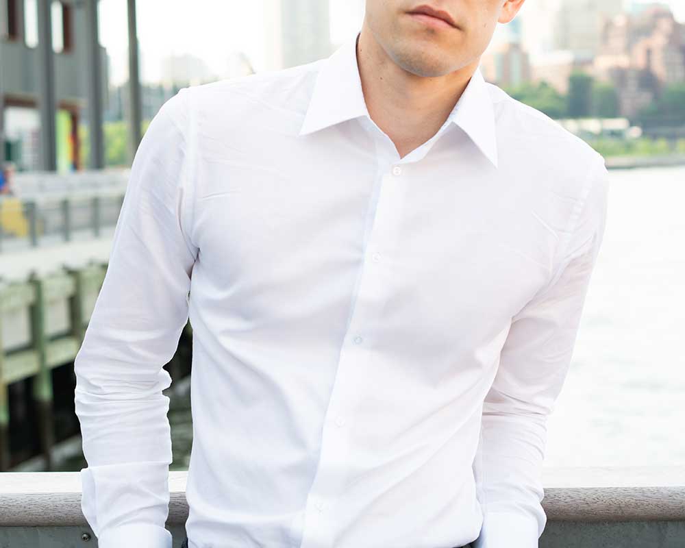 White dress shirt mens outfit