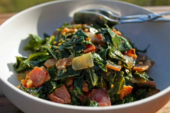 Collards cooked southern