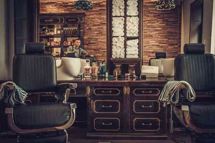 Desain interior barbershop klasik