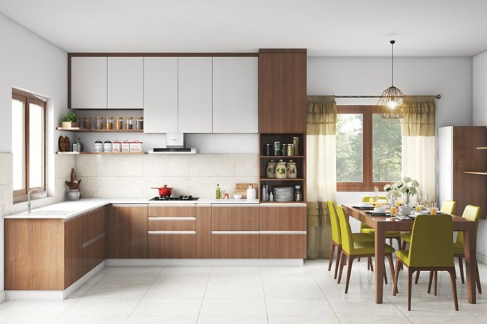 Desain interior dapur dan ruang makan