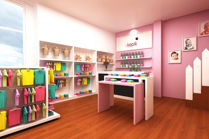 Desain interior baby shop